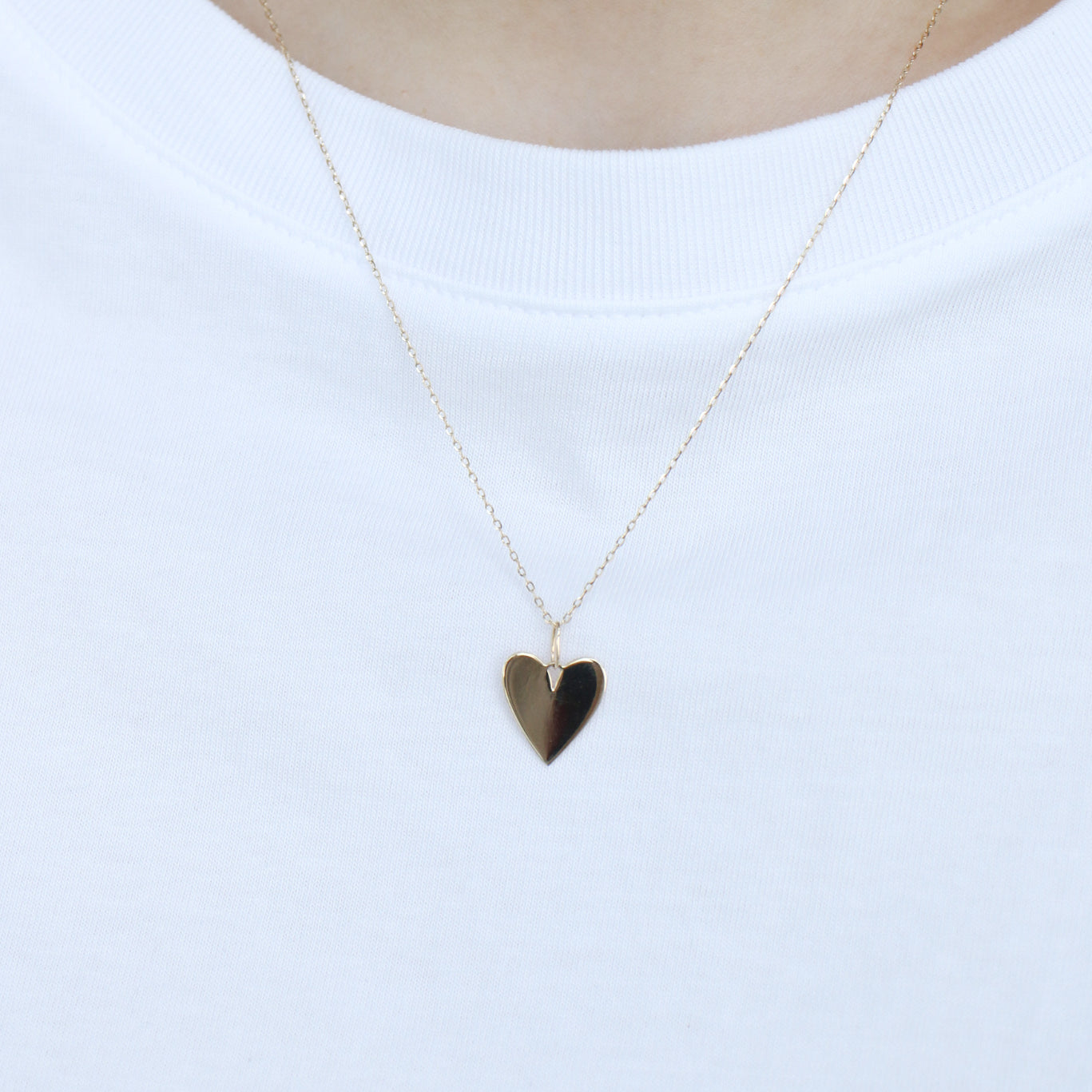 K14 2WAY Heart Pendant Necklace