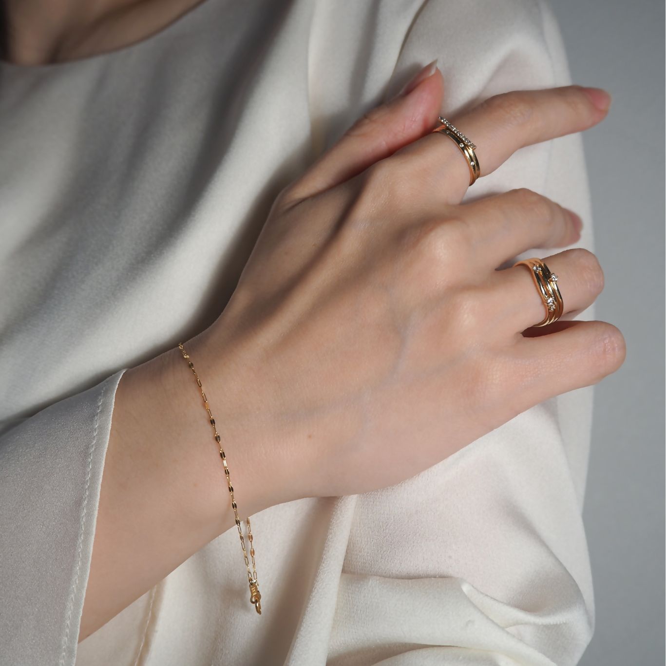 Layer Ring - 3 diamond レイヤーリング 3ダイヤモンド