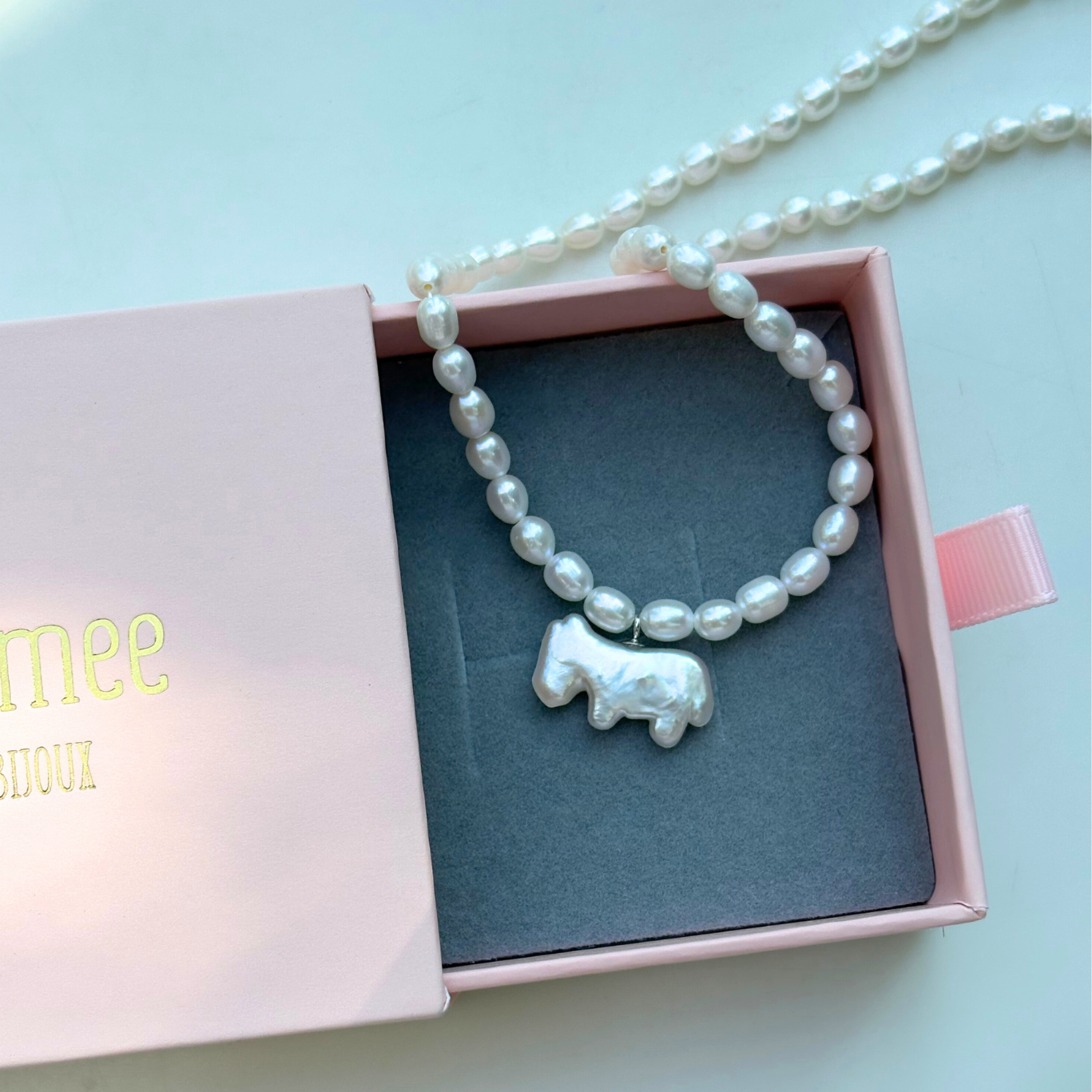 【即納】Horse Pearl Necklace