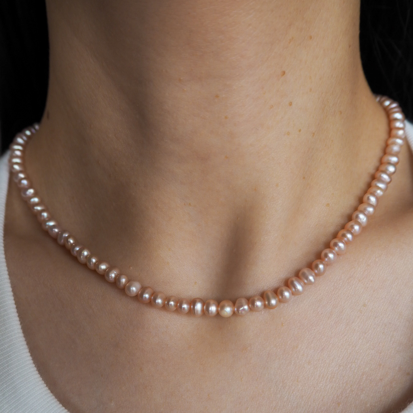 【即納】Pink Pearl Necklace
