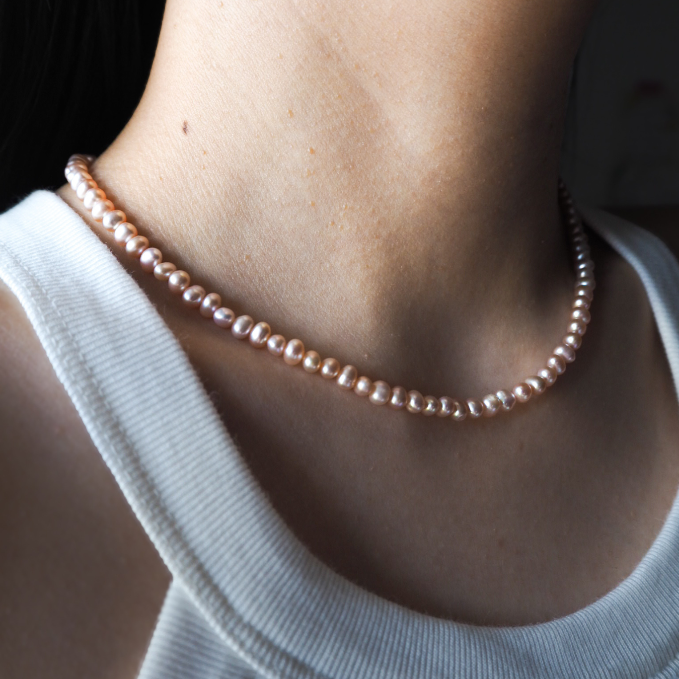 【即納】Pink Pearl Necklace