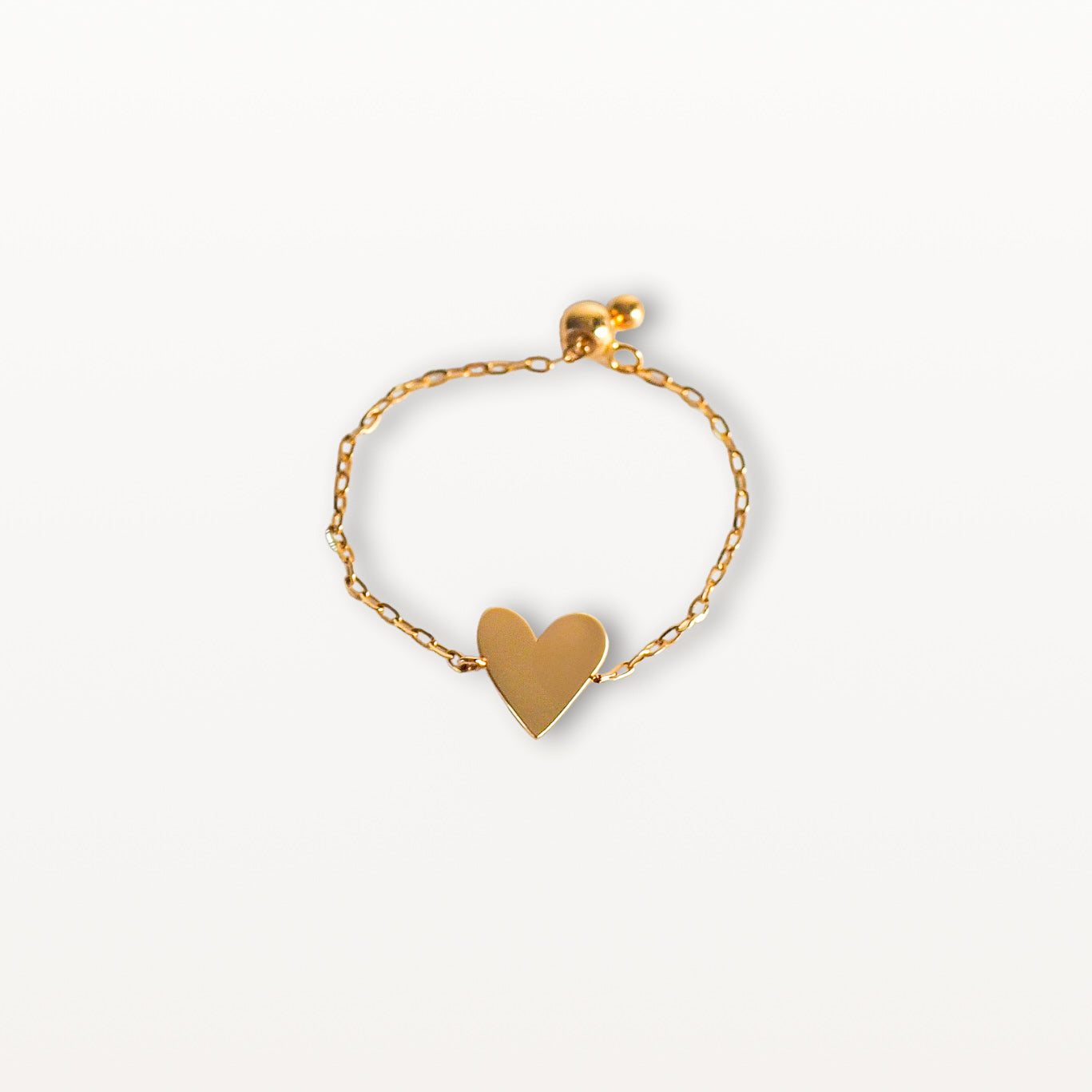 【即納】K14 Heart Chain Ring
