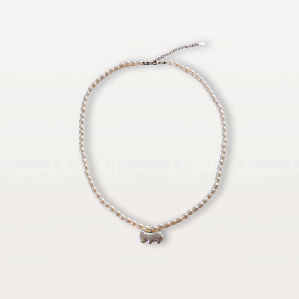 【即納】Horse Pearl Necklace