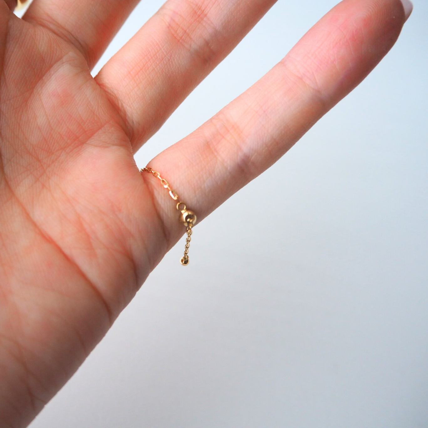 【即納】K14 Heart Chain Ring