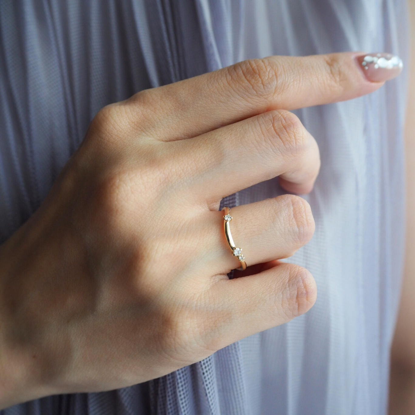 Layer Ring - 3 diamond