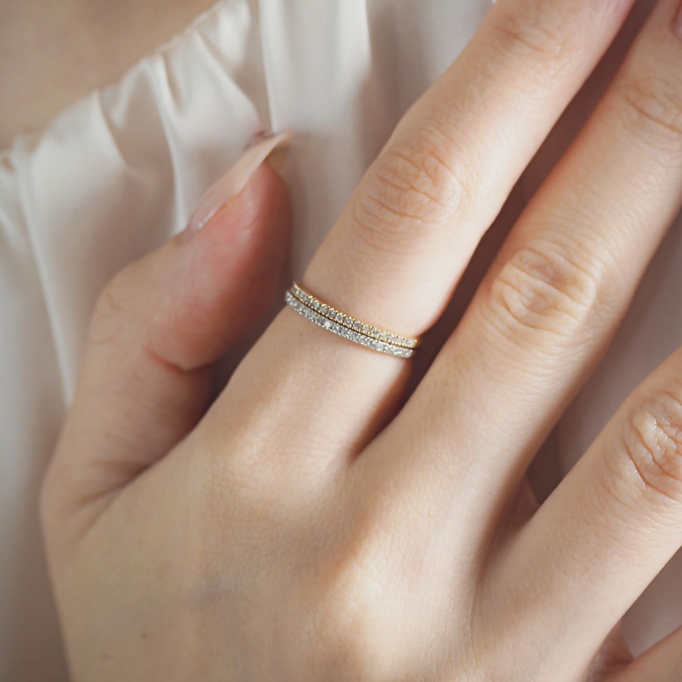 Half Eternity Ring ハーフエタニティリング ホワイトゴールド