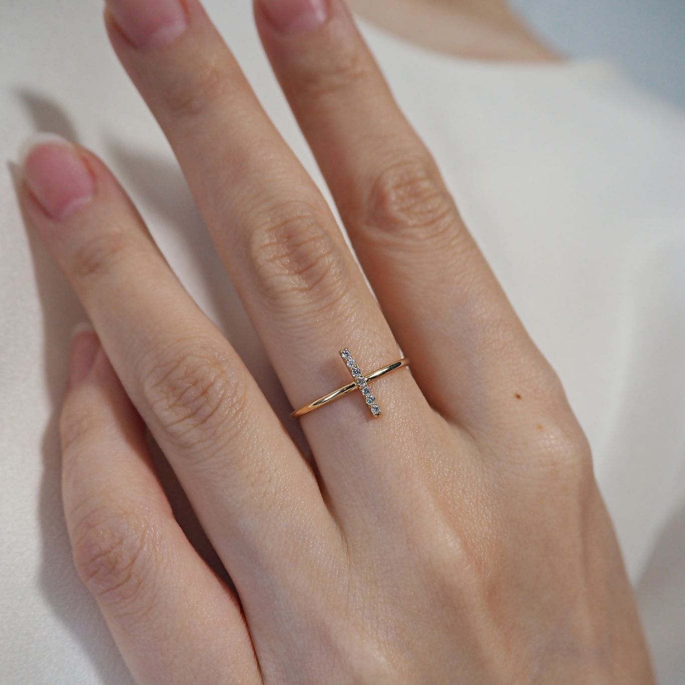 Cross Petit Diamond Ring クロスプチダイヤモンドリング