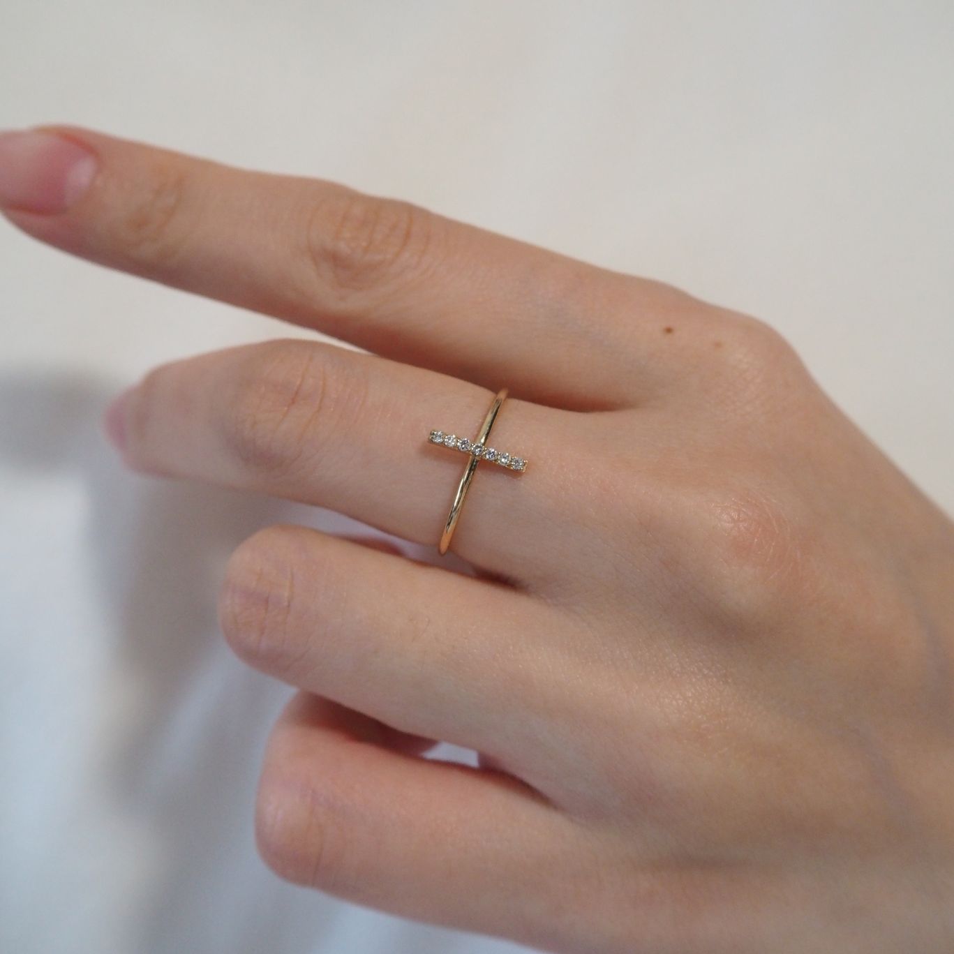 Cross Petit Diamond Ring クロスプチダイヤモンドリング
