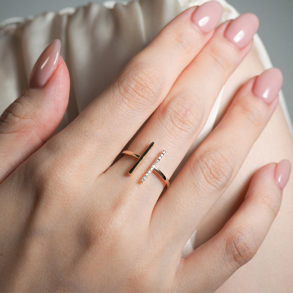 One Side Diamond Ring