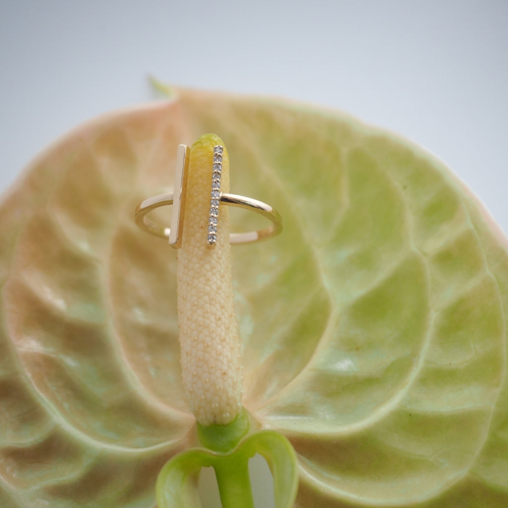 One Side Diamond Ring