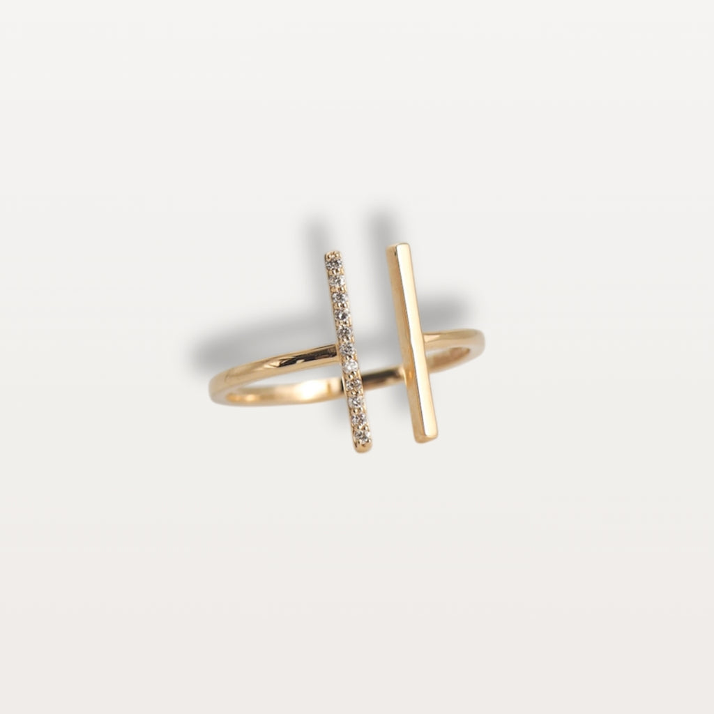 One Side Diamond Ring