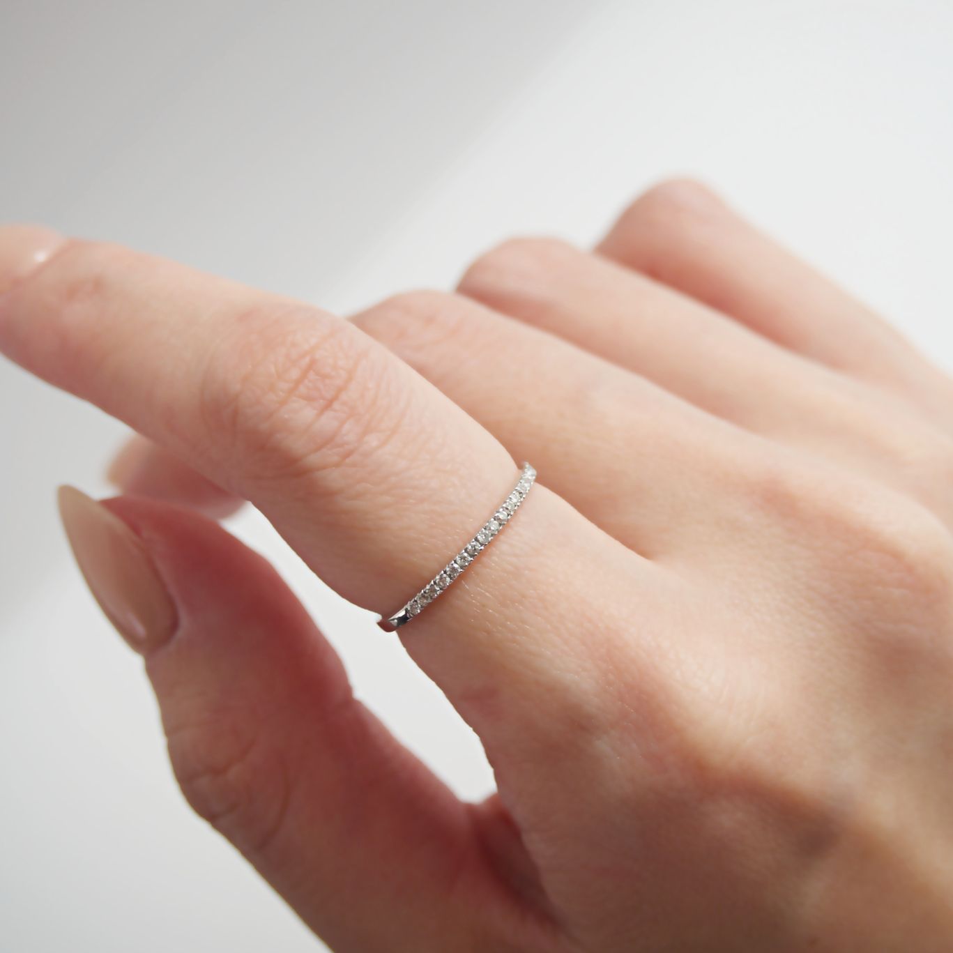 Half Eternity Ring ハーフエタニティリング ホワイトゴールド