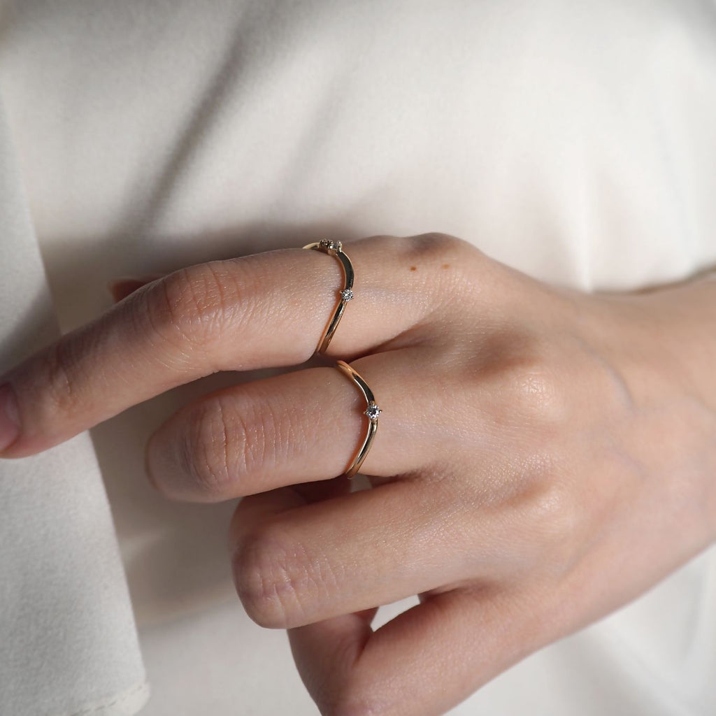 Layer Ring - 3 diamond レイヤーリング 3ダイヤモンド