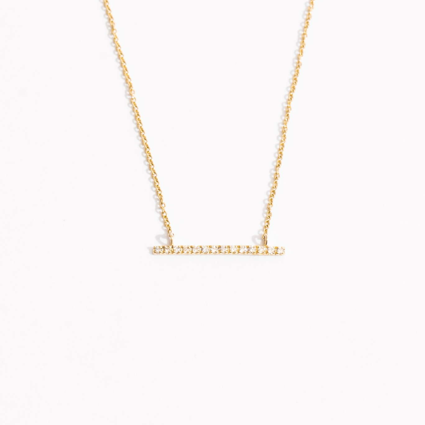 【残り1点】Bar Diamond Necklace バーダイヤモンドネックレス