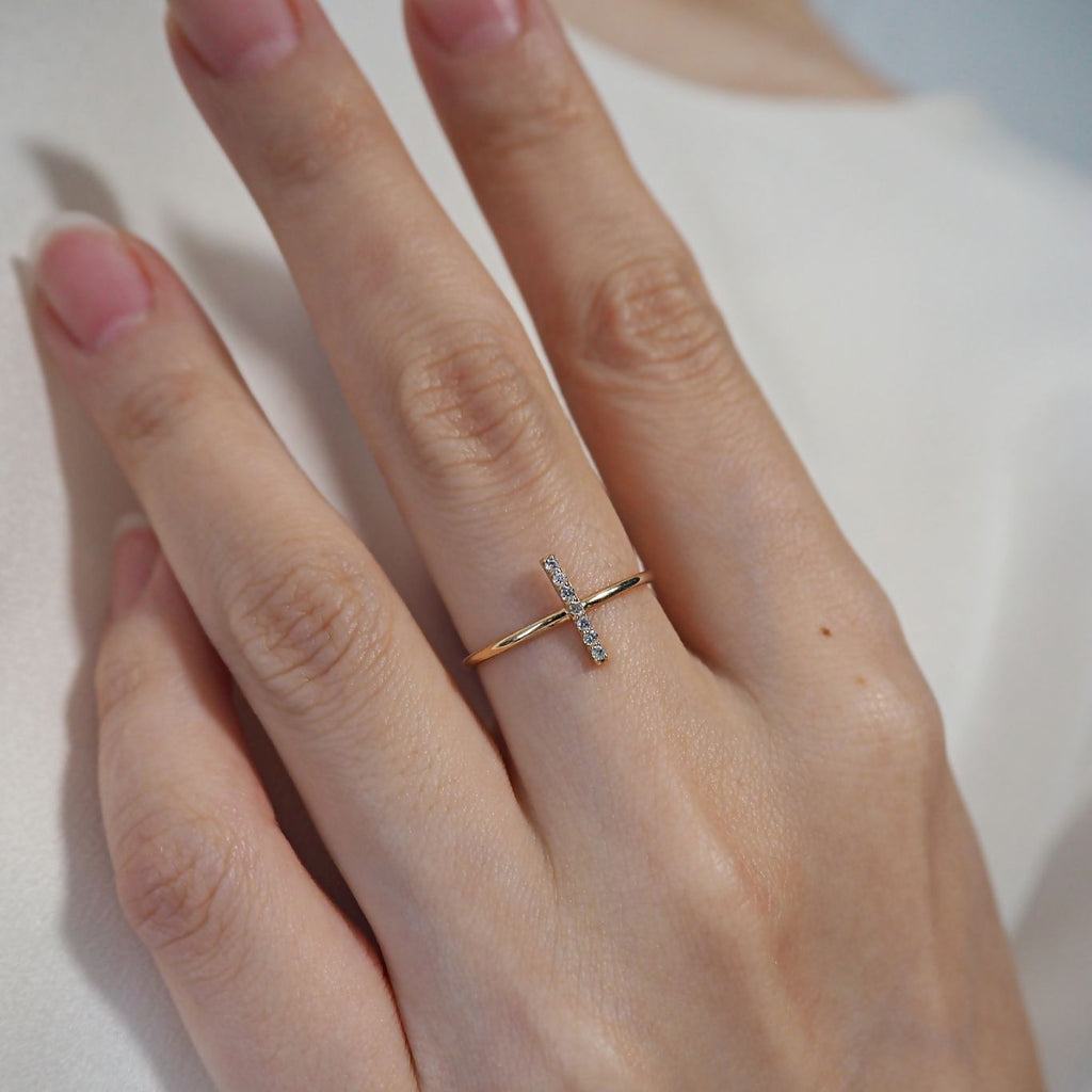 Cross Petit Diamond Ring クロスプチダイヤモンドリング