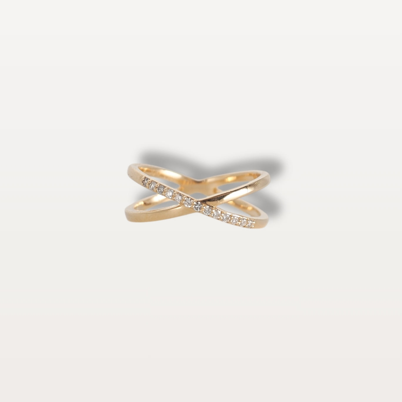 Half Diamond X Ring ハーフダイヤモンドエックスリング