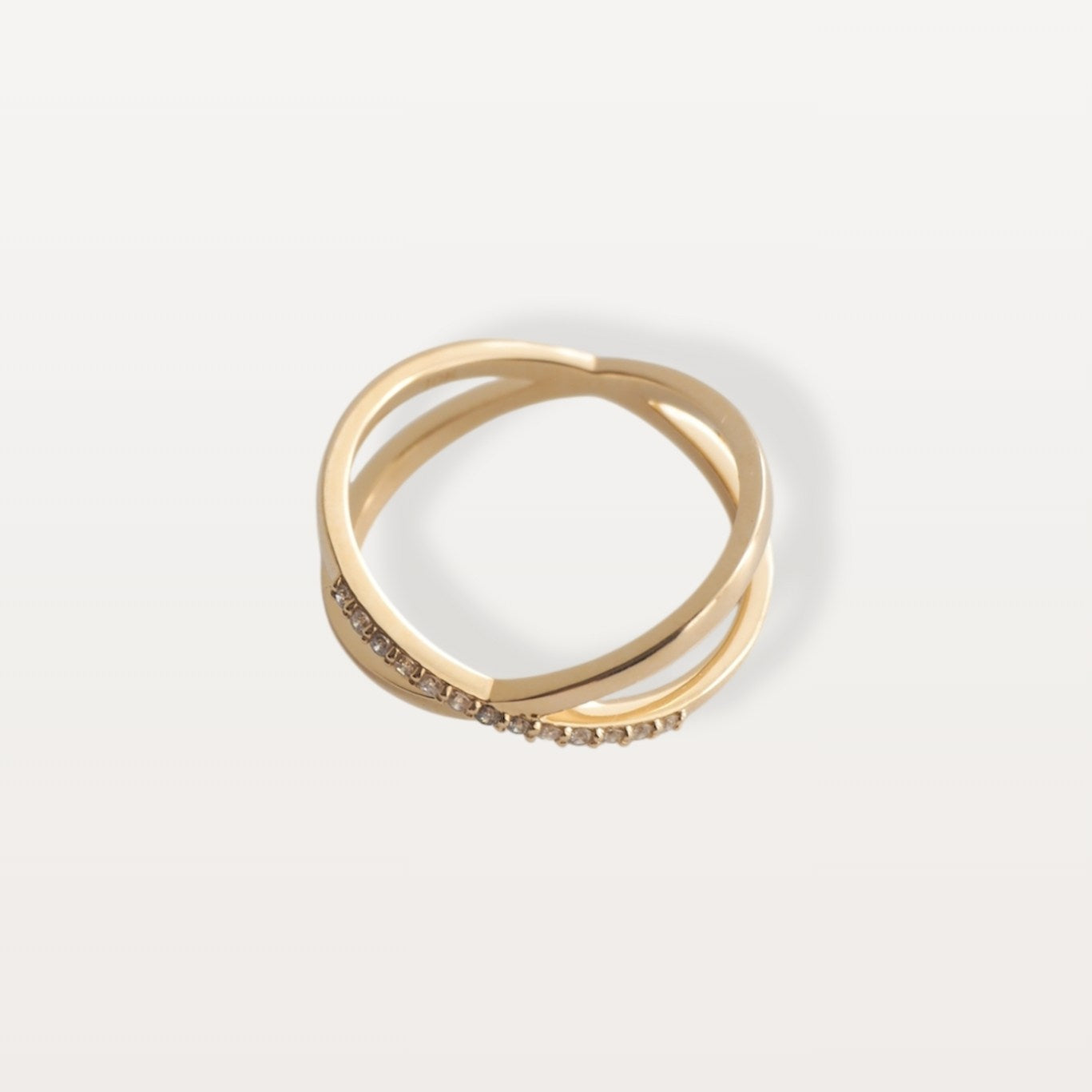 Half Diamond X Ring ハーフダイヤモンドエックスリング