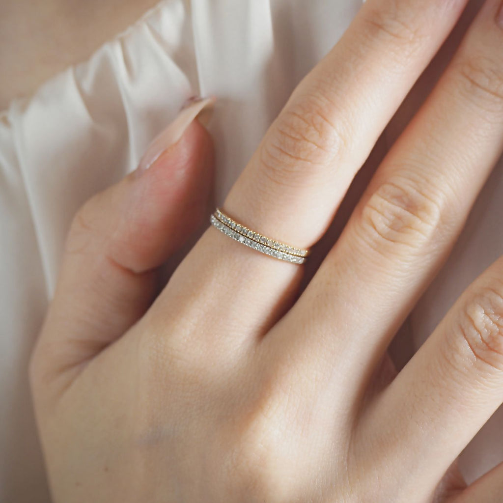 Half Eternity Ring ハーフエタニティリング イエローゴールド