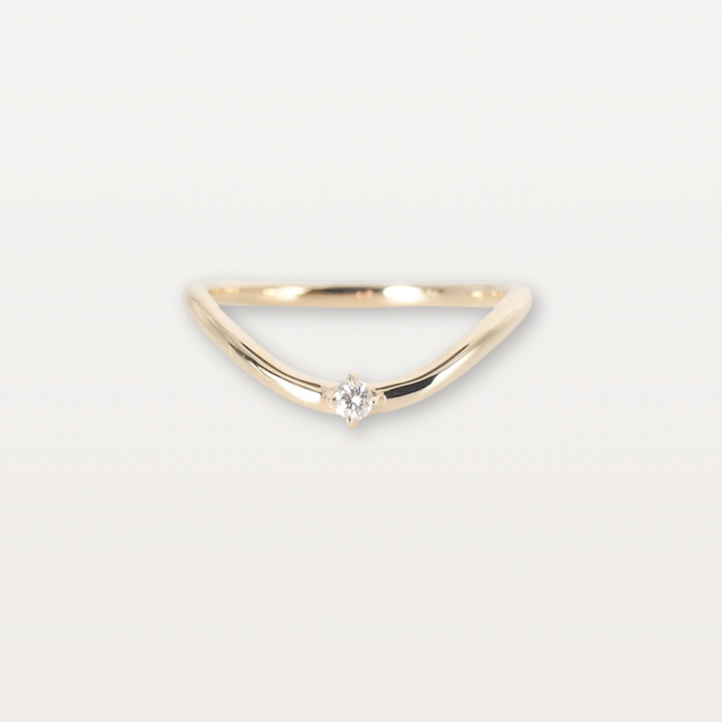 【5/26 23:59受注終了】Layer Ring - 1 diamond レイヤーリング 1ダイヤモンド
