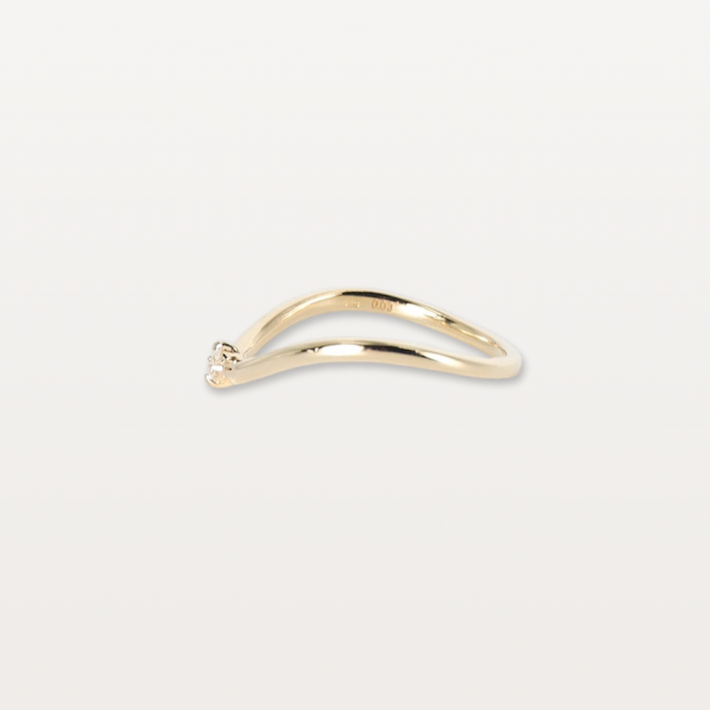 【5/26 23:59受注終了】Layer Ring - 1 diamond レイヤーリング 1ダイヤモンド