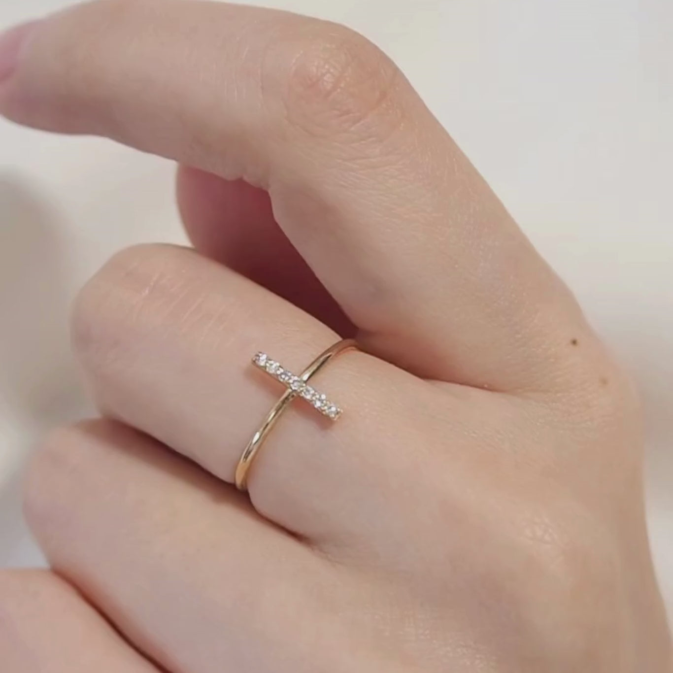 Cross Petit Diamond Ring クロスプチダイヤモンドリング